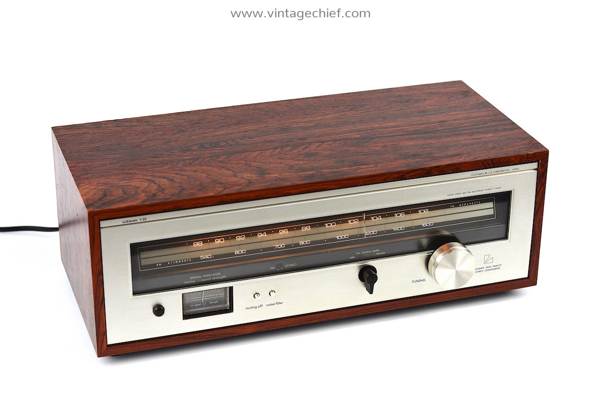 Luxman T-33 FM AM Tuner | Serviced | Wooden Case | Vintage