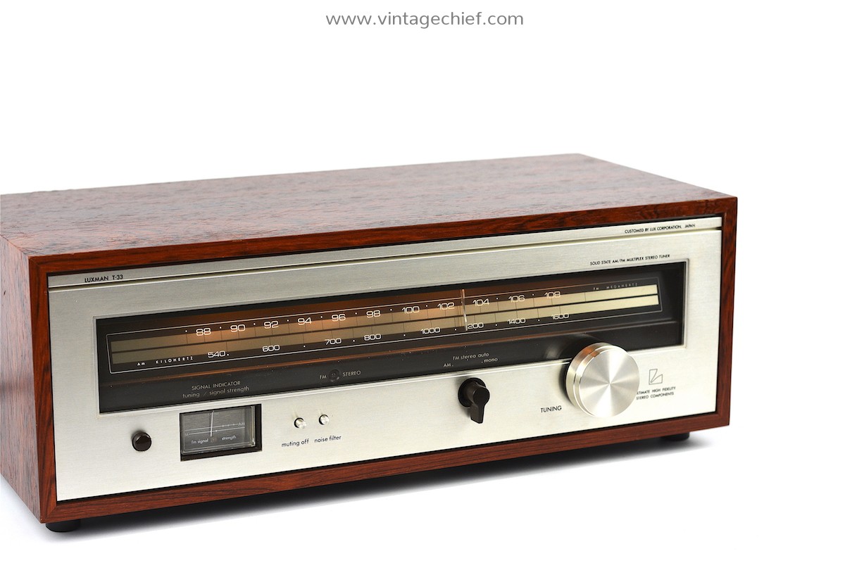 Luxman T-33 FM AM Tuner | Serviced | Wooden Case | Vintage