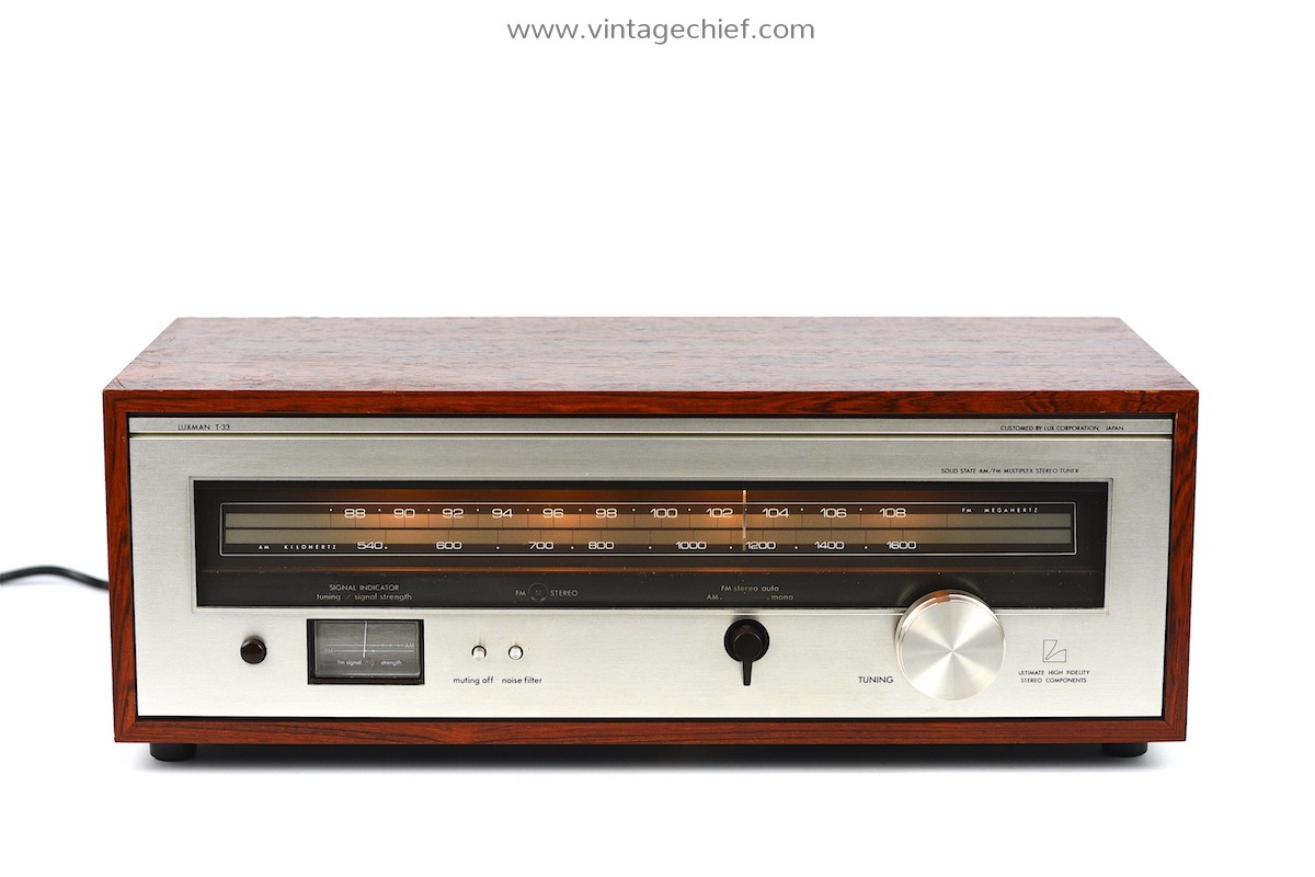 【福袋セール】の商品 Serviced | Tuner AM FM T-33 Luxman | Vintage | Case Wooden ラジオ・コンポ