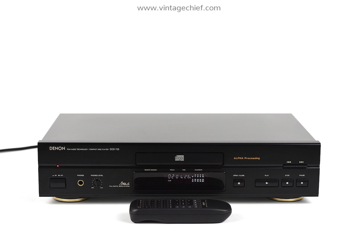 Denon DCD-735 CD Player + Denon RC-266 Remote Control | Black