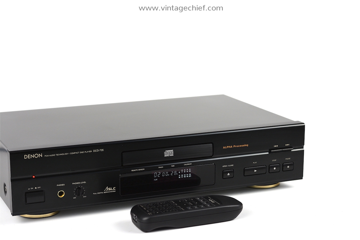 Denon DCD-735 CD Player + Denon RC-266 Remote Control | Black