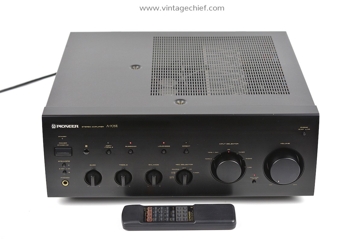 Pioneer A-705R Amplifier + Remote Control + Manual | 2 x 70 Watt