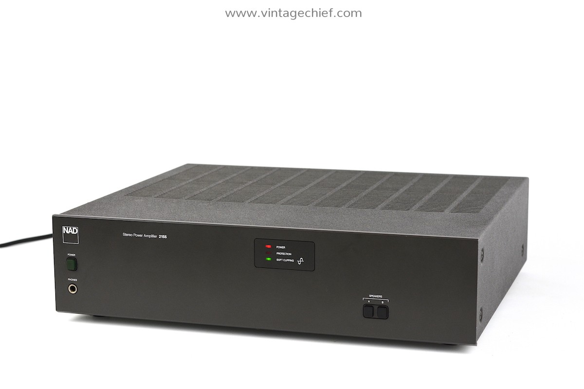 Audiophile NAD 2155 Stereo Power Amplifier 2 x 55 Watt 1 x 125 Watt