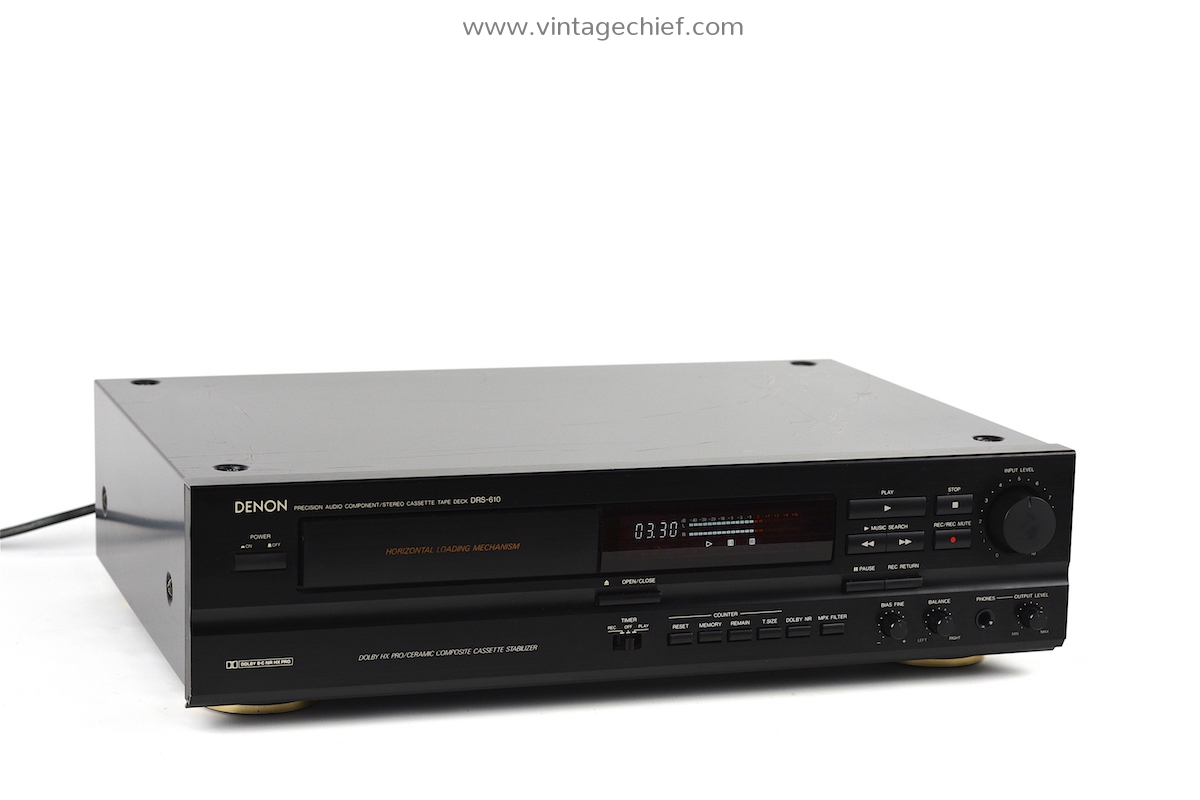 Denon DRS-610 Cassette Deck | Black | Tape Deck | Audio | HiFi