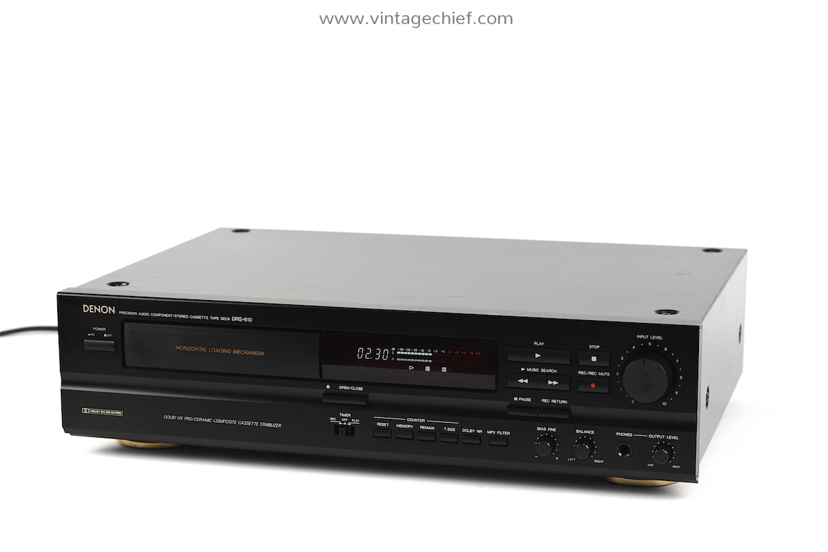 Denon DRS-610 Cassette Deck | Black | Tape Deck | Audio | HiFi
