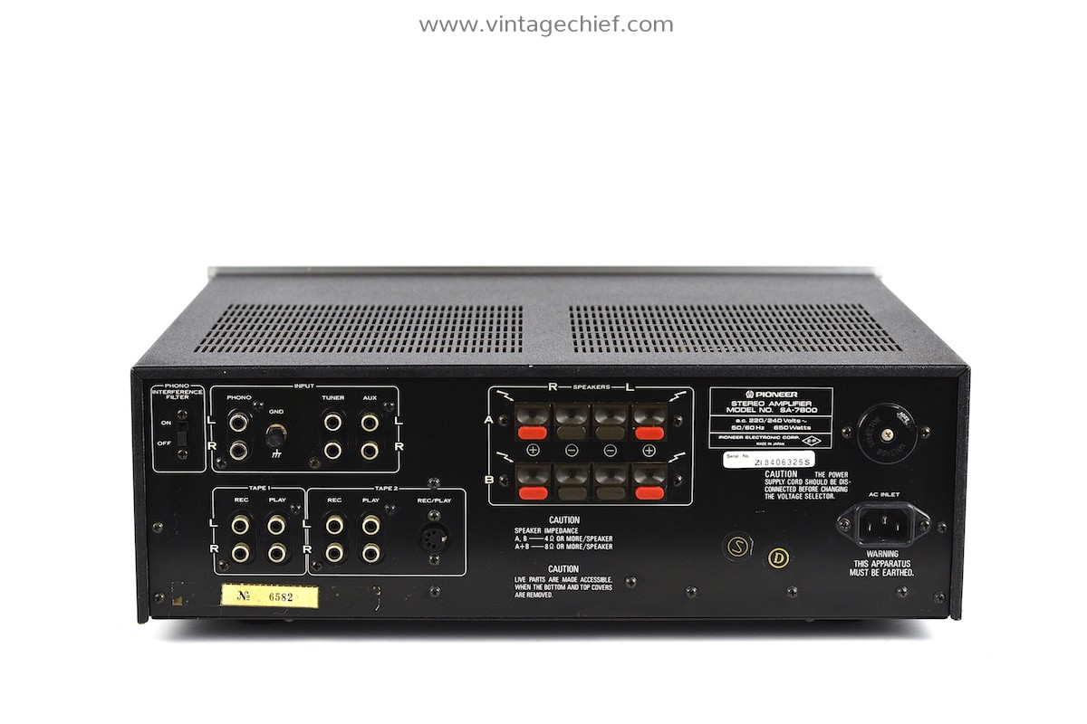 Vintage Pioneer SA-7800 Amplifier | Blue Line Series | Serviced | Phono | 2  x 65 Watt