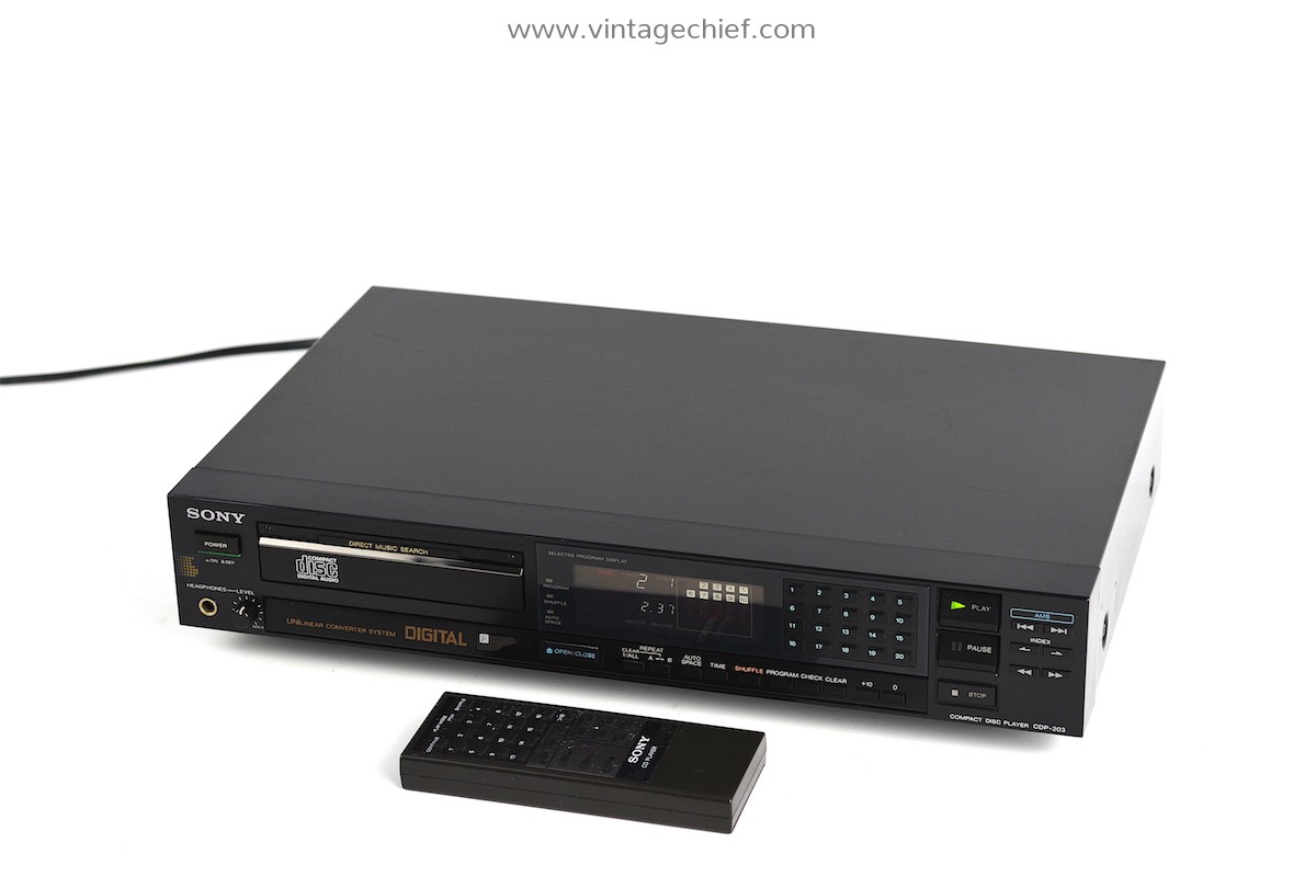 Sony CDP-203 CD Player + Sony RM-D250 Remote Control | Cdplayer