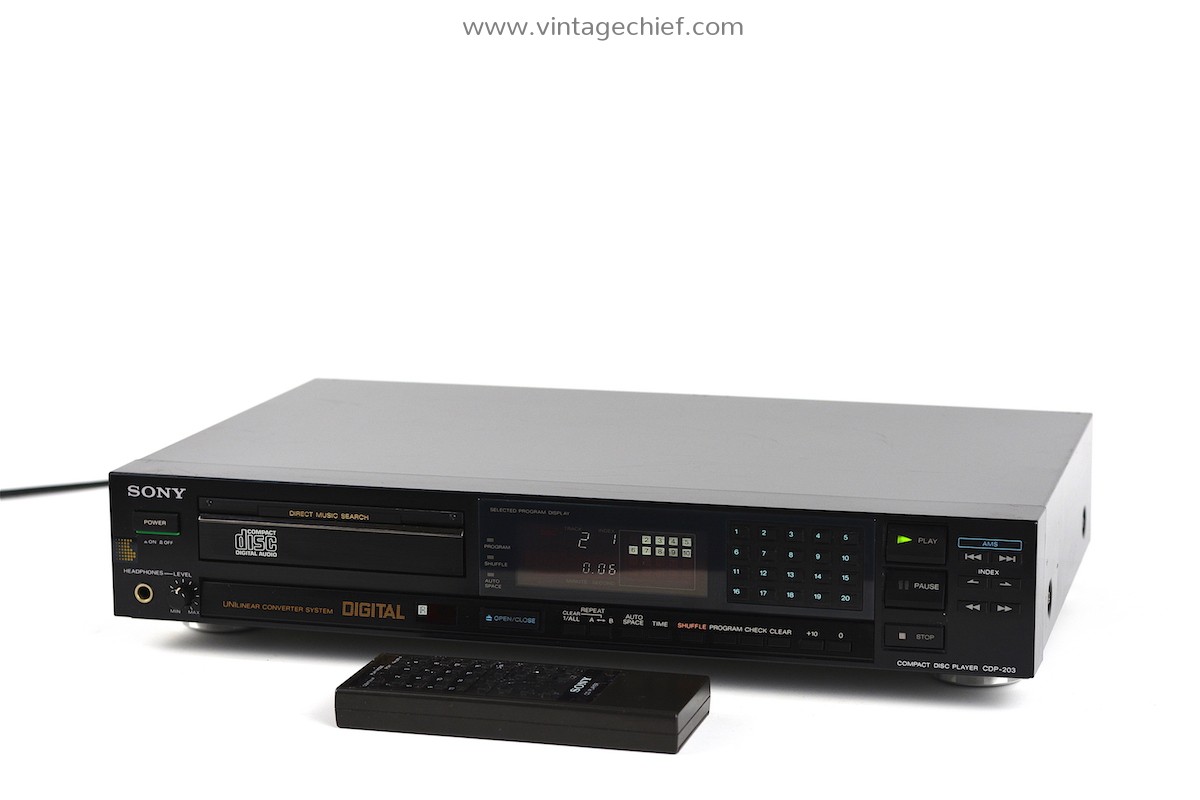 【希少・動作品】SONY CDP-203 CDプレーヤー　ソニー Sony CDP-203 CD Player + Sony RM-D250 Remote Control