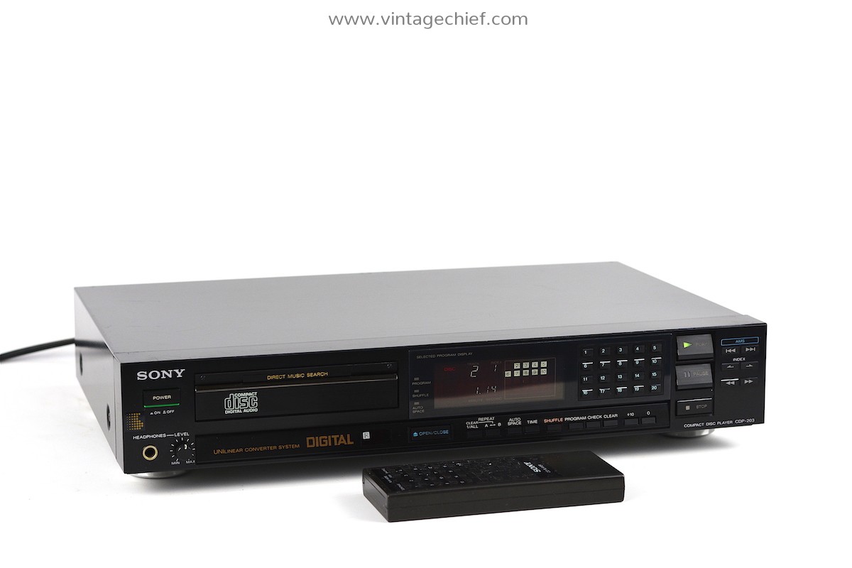 Sony CDP 203 CD Player Sony RM D250 Remote Control Cdplayer