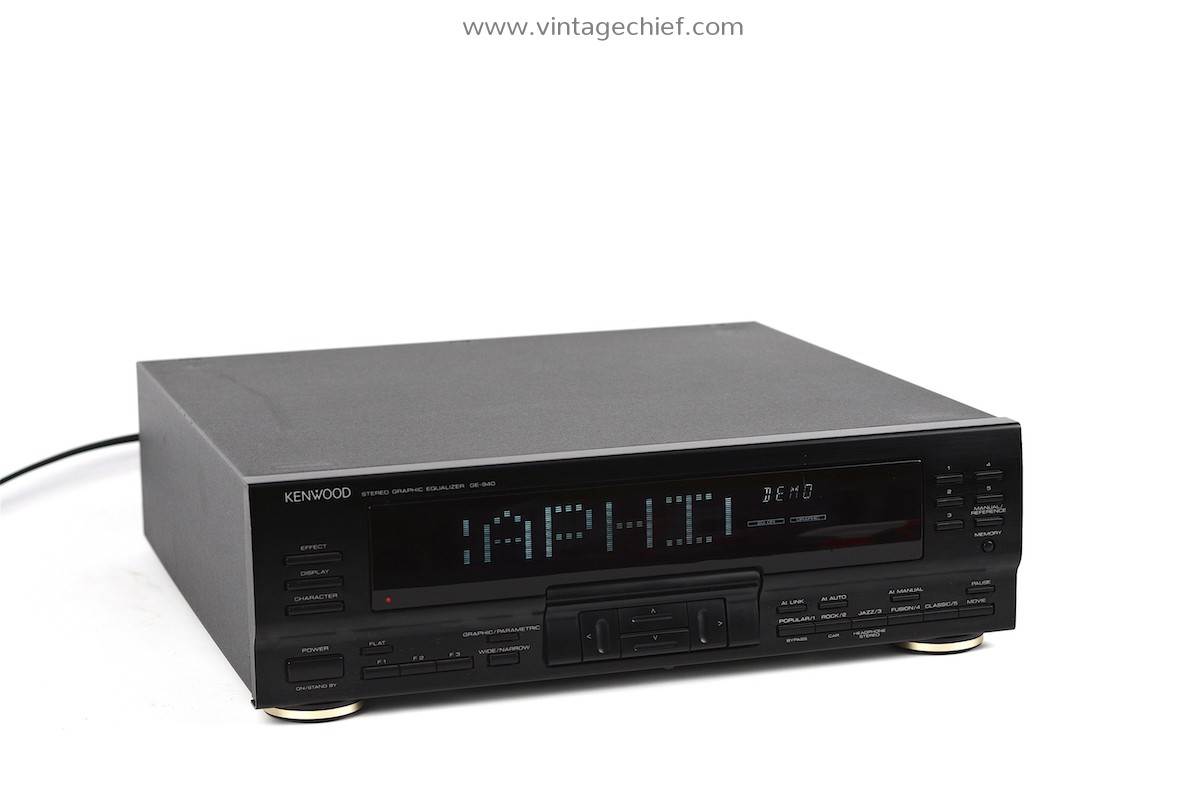 Audiophile Kenwood GE940 14 Band Stereo Graphic Equalizer Spectrum