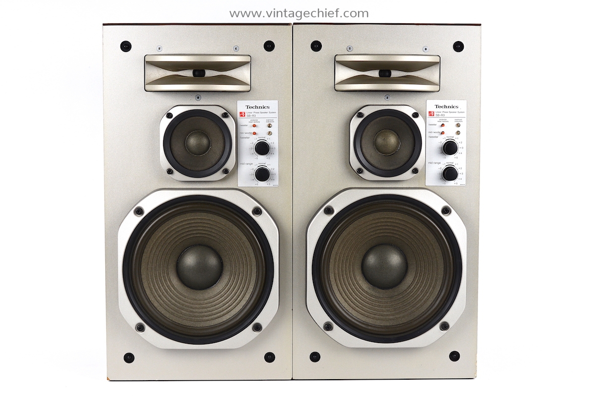Technics SB R3 Speakers Matched Pair Walnut Finish Vintage