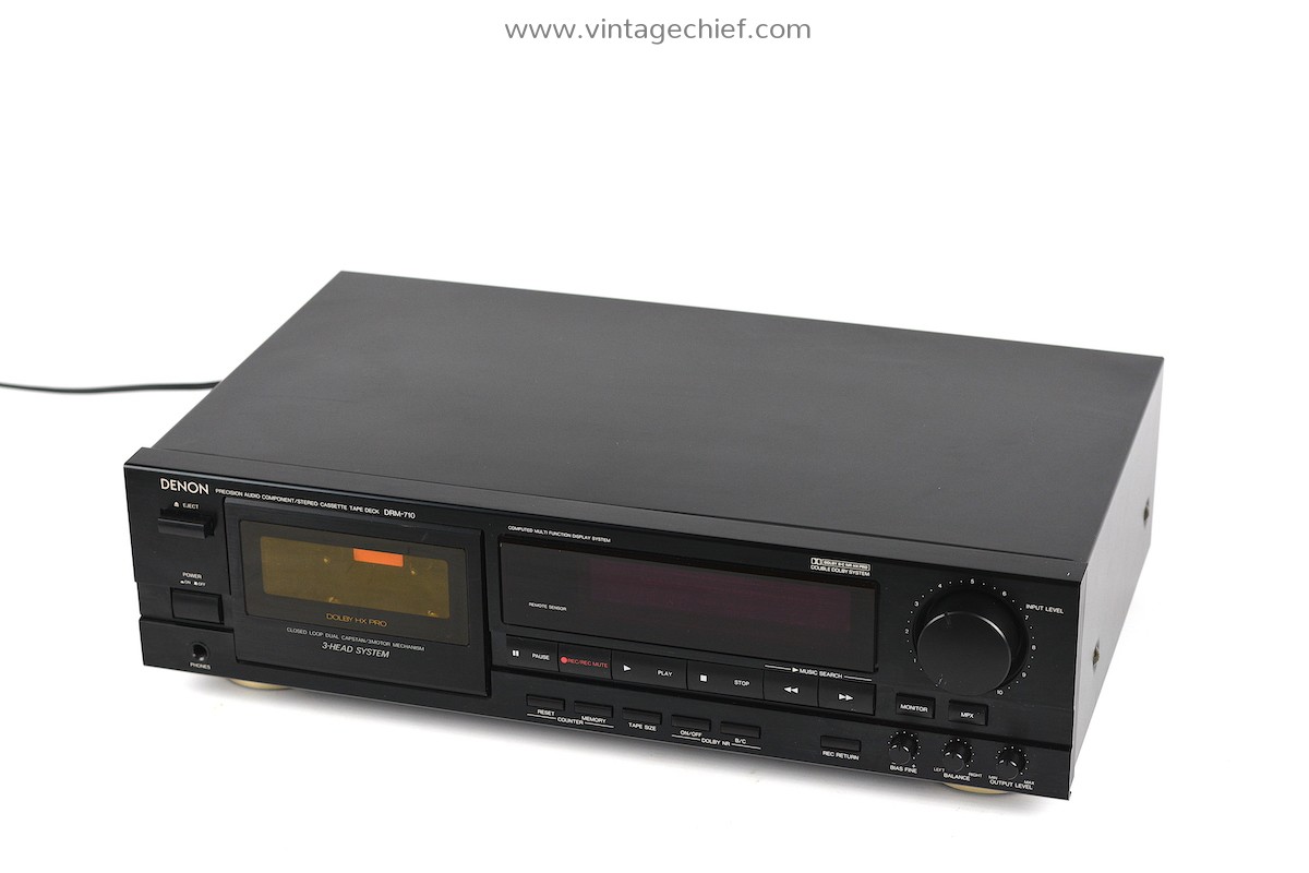 Denon DRM710 3Head Cassette Deck Defective For parts or repair