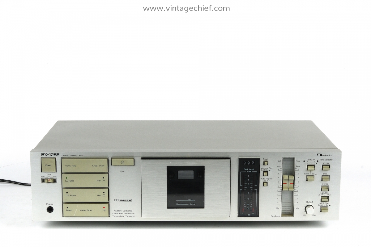 Nakamichi BX125E Cassette Deck Defective For Parts or Repair