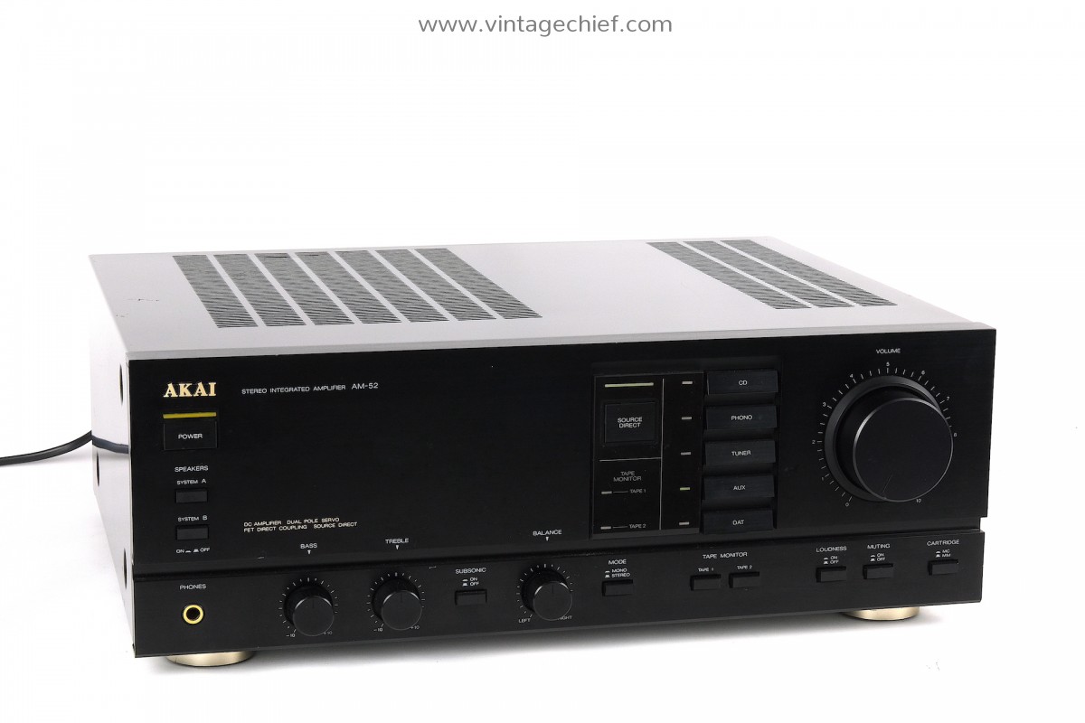 تشكيلة وسعت شخص مريض  Akai AM-52 Stereo Amplifier | Phono MM MC | 2 x 80 Watts | Pre-out | Main-in