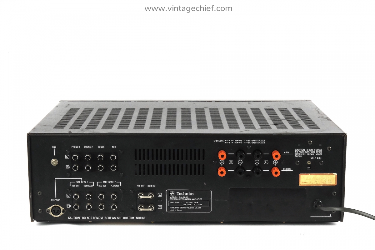 Technics テクニクス　アンプ【SU-8080】 Technics SU-8080 Amplifier | 2 Phono Inputs | 2 x 72 Watt