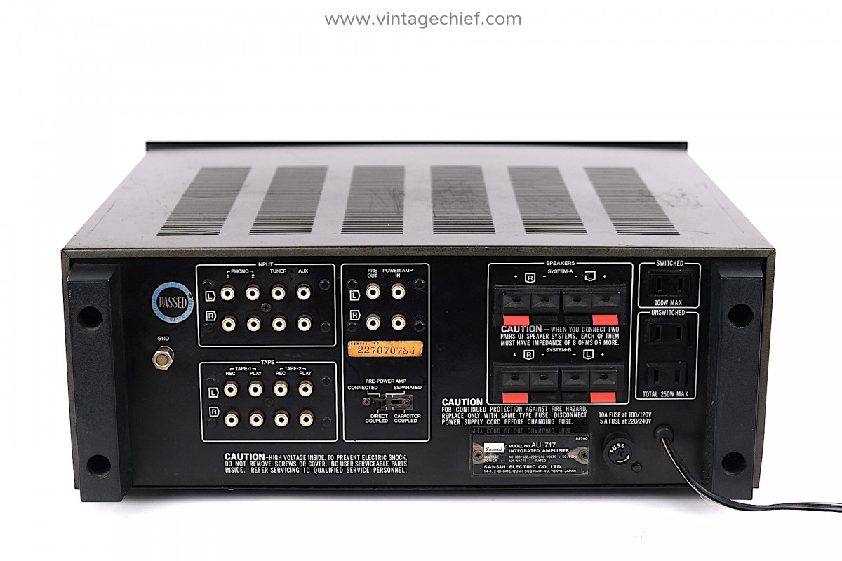 激安！特価品 High End Sansui AU-717 Dual Mono Stereo Amplifier | 2 x 85 アンプ
