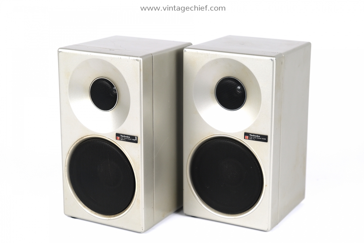 Technics SB-F1 Speakers | Silver | Compact | Vintage