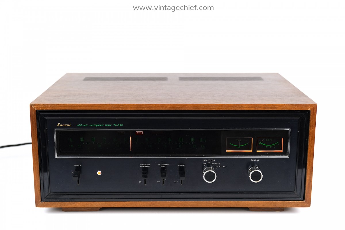 Sansui TU-999 FM AM Tuner With Wooden Case | Vintage | Audio
