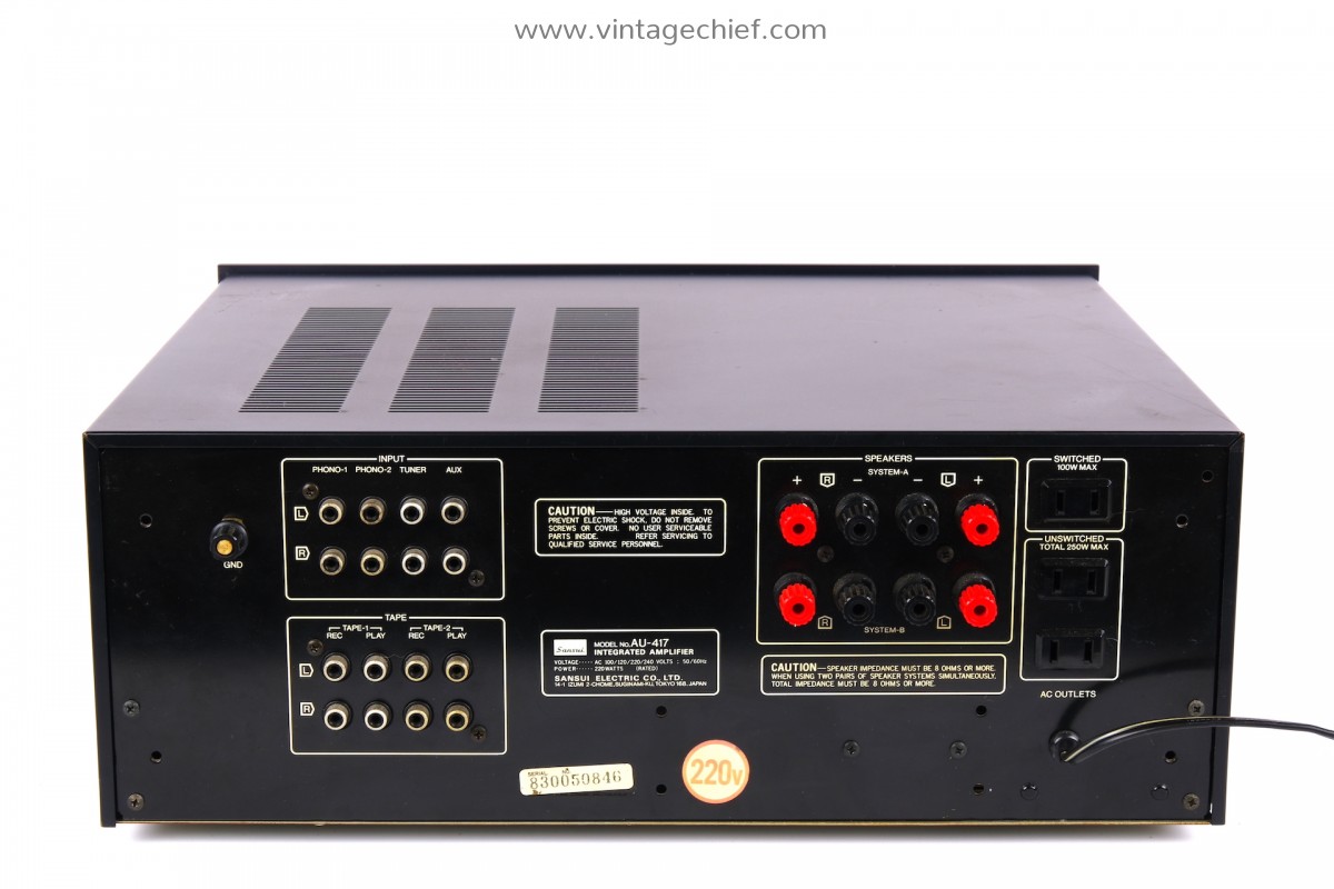 High End Vintage Sansui AU-417 Amplifier | 2 x 65 Watt | 2 x High End Vintage Sansui AU-417 Amplifier | 2 x 65 Watt | 2 x