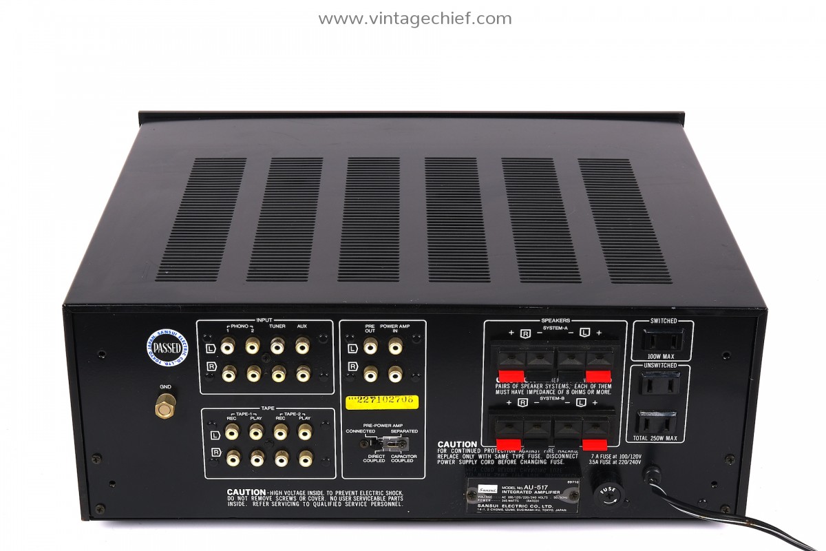 High End Sansui AU-517 Dual Mono Stereo Amplifier | Vintage