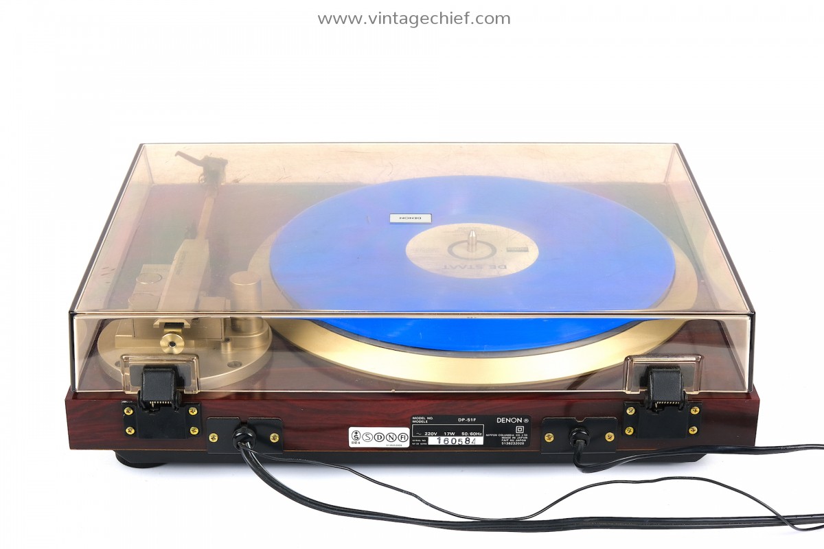 High End Denon DP51F Direct Drive Turntable + Denon DL60 + Dust Cover