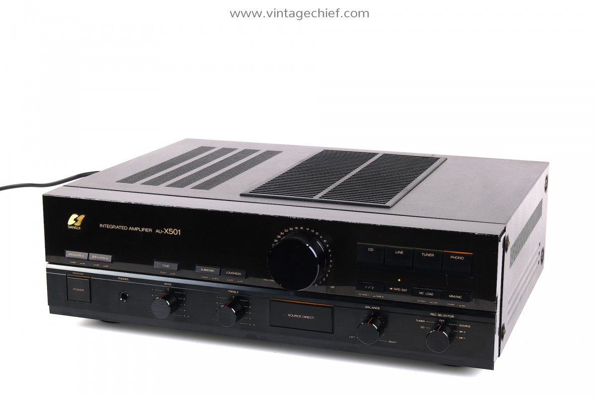 Sansui AU-X501 Amplifier | Phono MM MC | 2 x 80 Watt | High Gloss