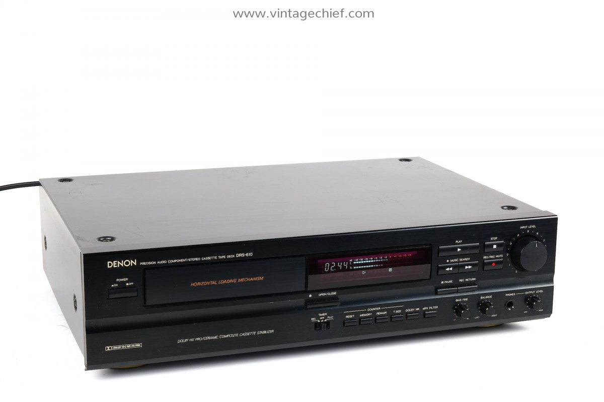 Denon DRS-610 Cassette Deck | Black | Tape Deck | Audio