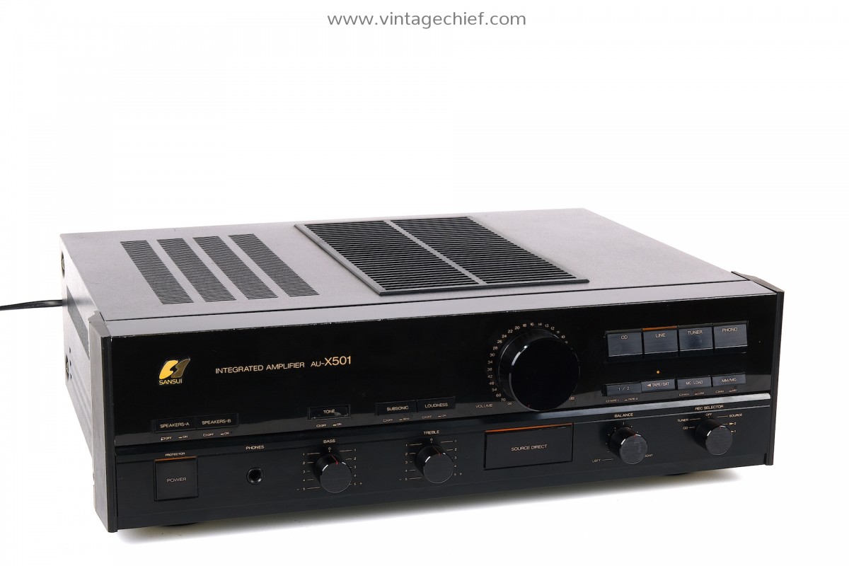 Sansui AU-X501 Amplifier | Phono MM MC | 2 x 80 Watt | High Gloss
