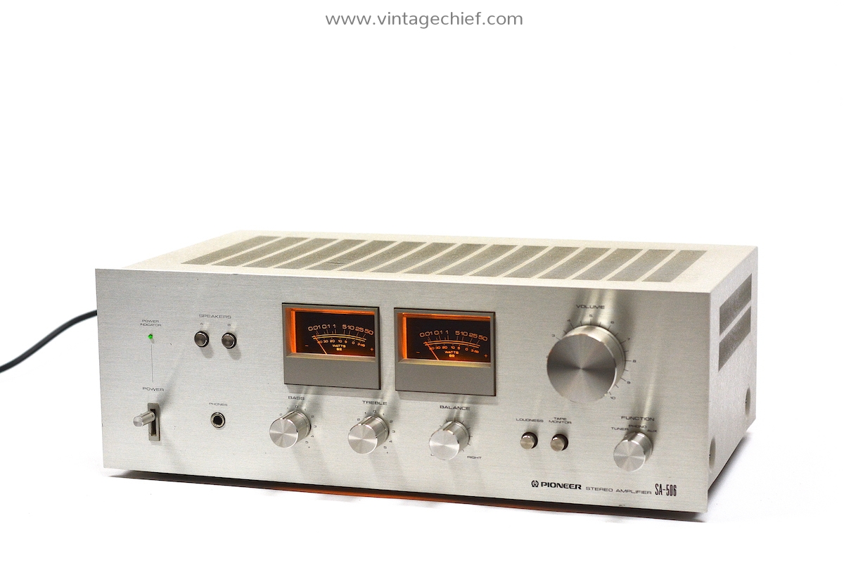 Vintage Pioneer SA-506 Amplifier | Serviced | VU-meters | Phono