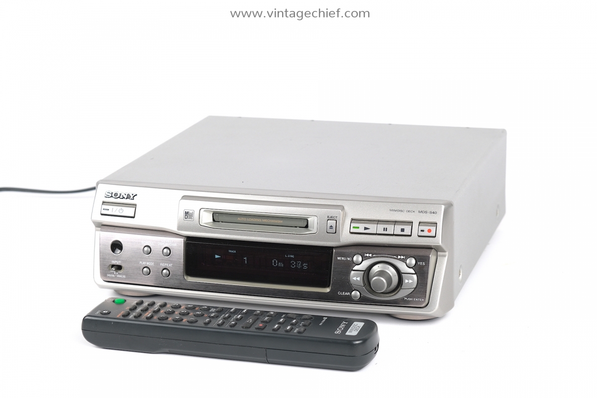 Sony MDSS40 MiniDisc Recorder Player Deck Audio Silver Compact