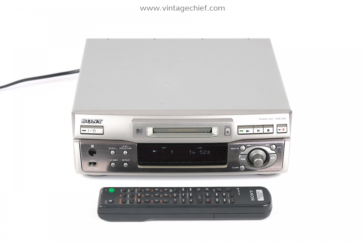 Sony MDSS40 MiniDisc Recorder Player Deck Audio Silver Compact