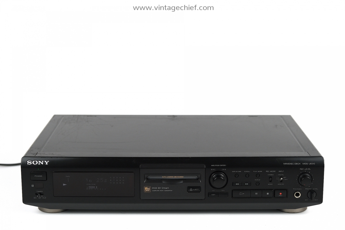 Sony MDSJE530 MiniDisc Recorder Black Audio HiFi