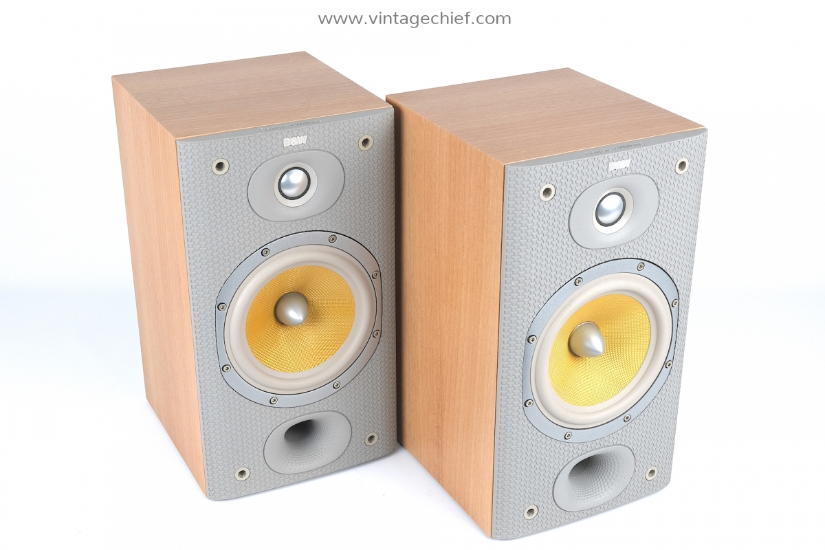 Bowers & Wilkins DM601 S3 Speakers + Speaker Grills | Oak Bowers & Wilkins DM601 S3 Speakers + Speaker Grills | Oak