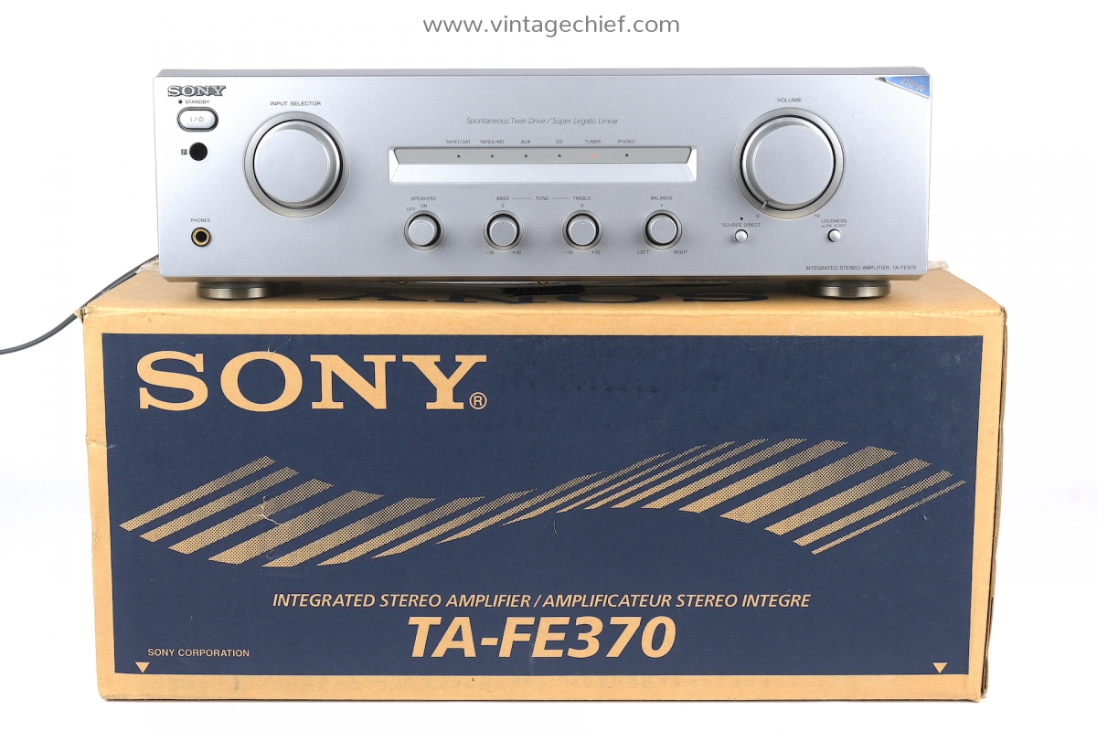 Sony TA-FE370 Amplifier | Silver | 2 x 70 Watt | Phono