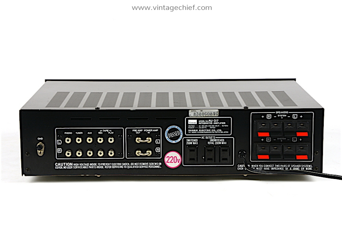 Vintage Sansui AU-317 Amplifier | Phono | 2 x 50 Watt | Pre