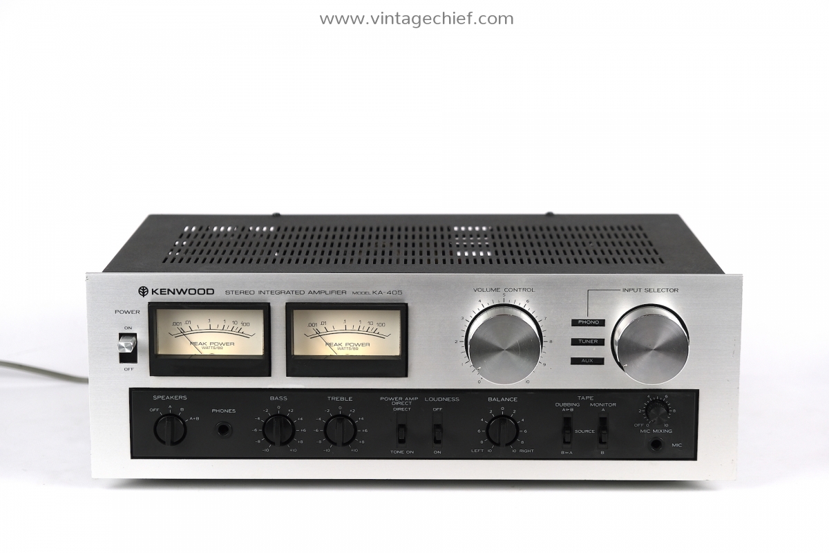 Kenwood KA-405 Amplifier | VU Meters | Serviced | 2 x 55 Watt